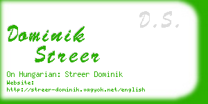 dominik streer business card